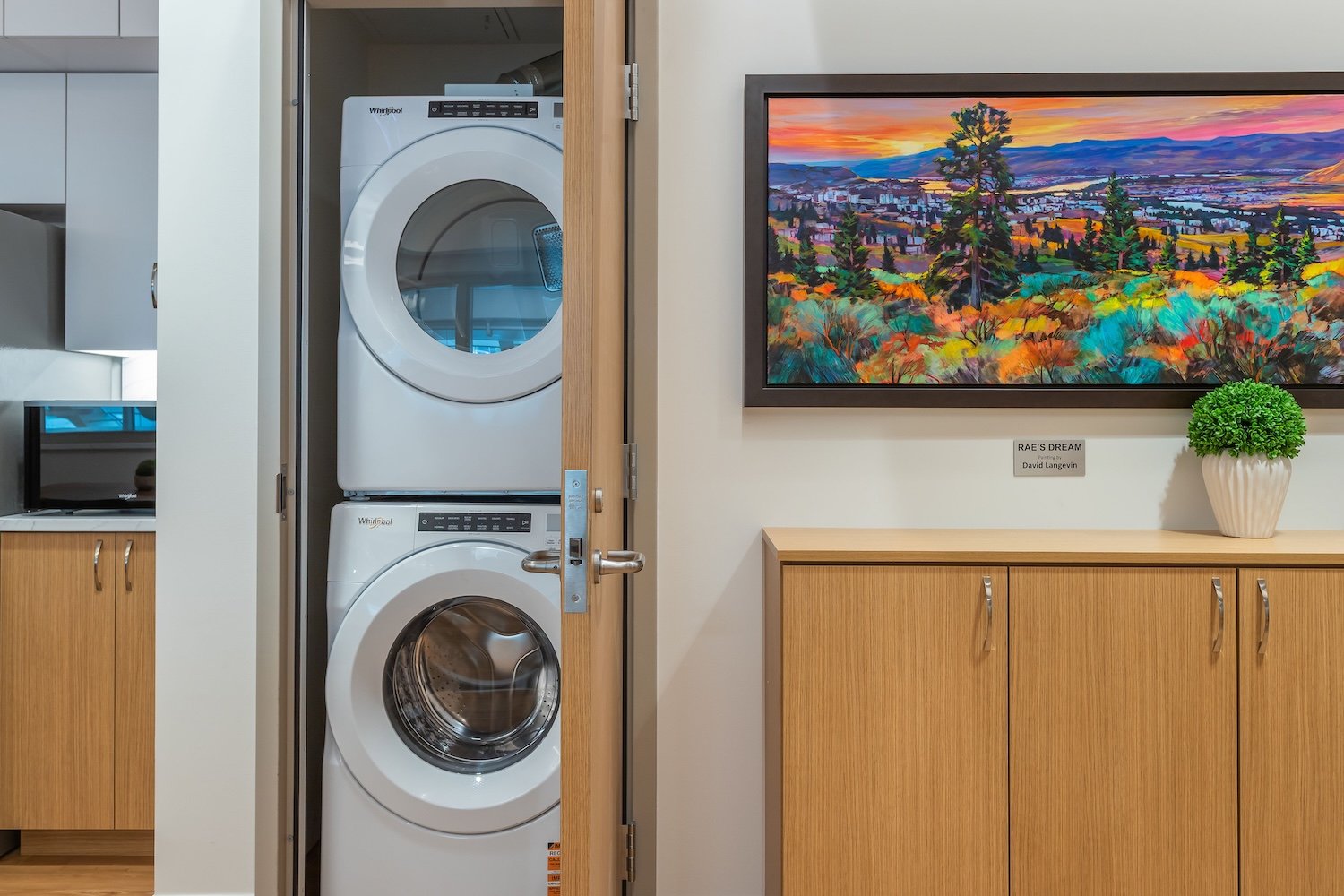 Laundry room in the Ronald McDonald Family Room at Royal Inland Hospital, Kamloops